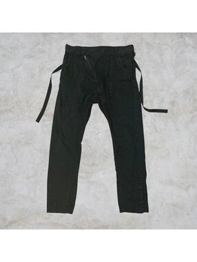 Alexandre Plokhov Black Cinch Strap Trousers Avant Garde
